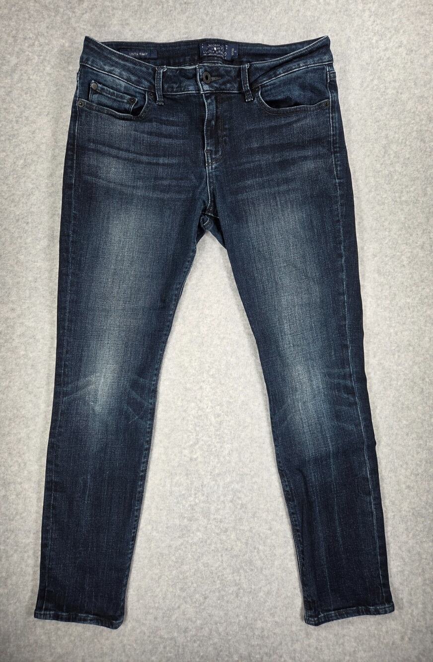 Lucky Brand Lolita Skinny Jeans Womens 10/30 Dark Wash Stretch Denim Mid Rise